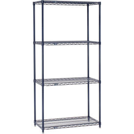 Nexel 5 Tier Wire Shelving Starter Unit, 42"W x 18"D x 74"H