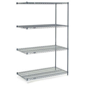 Nexel 5 Tier Wire Shelving Add-On Unit, 42"W x 18"D x 63"H