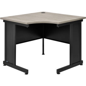 Global Industrial Interion Corner Desk, 36"W x 36"D x 30"H, Rustic Gray
