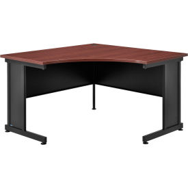 Global Industrial 48"W Corner Desk, Mahogany