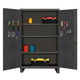 Durham Heavy Duty Pegboard & Shelf Cabinet HDCP244878-3S95 - 12 Gauge 48-3/16"W x 24-1/16"D x 78"H