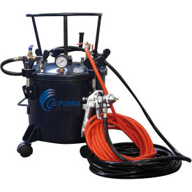 California Air Tools 5 Gallon Pressure Pot w/HVLP Spray Gun & Hose