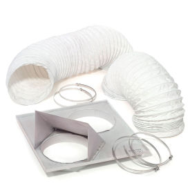 Kwikool CK-12SS Ceiling Condenser Duct Kit, White, For use with BioKool KBIO1411