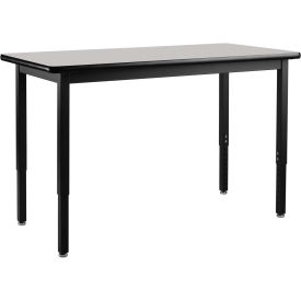 Height Adjustable Table, 48"W x 30"D x 22-1/4 to 37-1/4"H, Gray Nebula