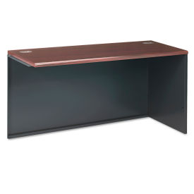 HON Right Return Shell, 60"W x 24"D x 29-1/2"H, Mahogany/Charcoal, 38000 Series
