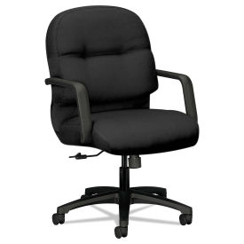 HON Pillow-Soft Executive Chair, Mid Back, Fabric, Black, 2090 Series