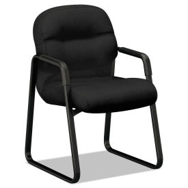 HON Guest Arm Chair, Fabric, Black, Pillowsoft 2090 Series
