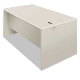HON Desk Shell, 60"W x 30"D x 30"H, Silver Mesh/Light Gray, 38000 Series