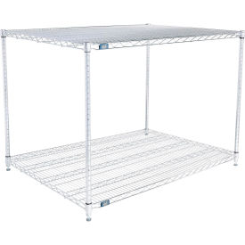 Nexel ESD, 2 Tier, Wire Shelving Starter Unit, 48"W x 36"D x 34"H