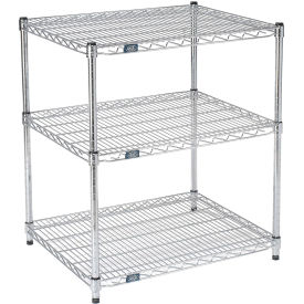 Nexel ESD, 3 Tier, Wire Shelving Starter Unit, 48"W x 12"D x 34"H