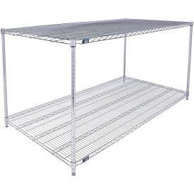 Nexel ESD, 2 Tier, Wire Shelving Starter Unit, 72"W x 36"D x 34"H