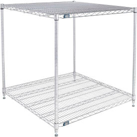 Nexel ESD, 2 Tier, Wire Shelving Starter Unit, 36"W x 30"D x 34"H