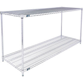 Nexel ESD, 2 Tier, Wire Shelving Starter Unit, 72"W x 24"D x 34"H