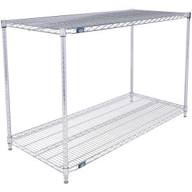 Nexel ESD, 2 Tier, Wire Shelving Starter Unit, 54"W x 24"D x 34"H