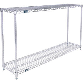 Nexel ESD, 2 Tier, Wire Shelving Starter Unit, 60"W x 14"D x 34"H