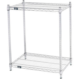 Nexel ESD, 2 Tier, Wire Shelving Starter Unit, 30"W x 14"D x 34"H