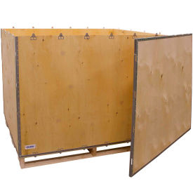 Global Industrial 6 Panel Shipping Crate w/ Lid & Pallet, 60"L x 48"W x 48"H