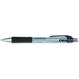 Universal Comfort Grip Retractable Gel Pen, Medium 0.7mm, Black Ink, Silver Barrel, 36/Set