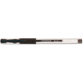 Universal Comfort Grip Stick Gel Pen, Medium 0.7mm, Black Ink, Clear Barrel, 60/Pack