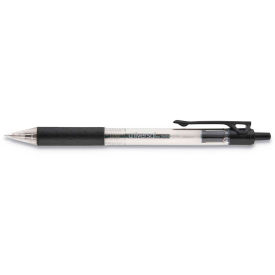 Universal Comfort Grip Retractable Ballpoint Pen, 1mm, Black Ink, Clear Barrel, 48/Set
