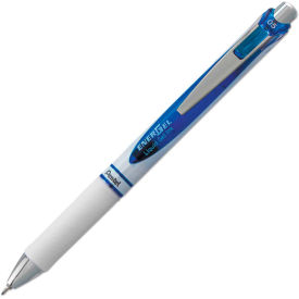 Pentel EnerGel RTX Retractable Gel Pen, Fine 0.5mm, Blue Ink, White/Blue Barrel