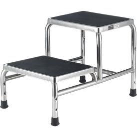Global Industrial Chrome Two-Step Foot Stool