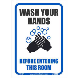 7" x 10" Wash your Hands Before Entering this Room Sticker, Vinyl Adhesive