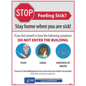 18" x 24" Stay Home When You Are Sick Poster, Synthetic paper