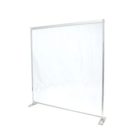 Goff's 5' W x 5' H Floor Supported Portable Personal Safety Partition, Clear