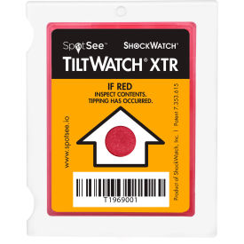 SpotSee™ TiltWatch® XTR Tilt Indicator with Anti-Vibration Mechanism, 100/Box