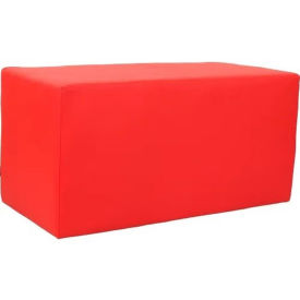 Global Industrial Antimicrobial Rectangle Reception Bench, Red