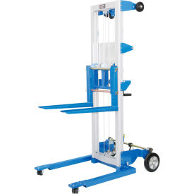 Global Industrial Lightweight Hand Operated Lift Truck, 400 Lb. Capacity Straddle Legs