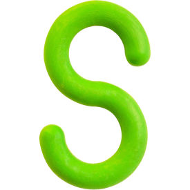 Mr. Chain Connecting S-Hooks, 1.5", Safety Green, 10/Pack