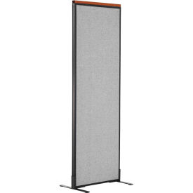 24-1/4"W x 97-1/2"H Deluxe Freestanding Office Partition Panel, Gray