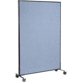 48-1/4"W x 99"H Mobile Office Partition Panel, Blue