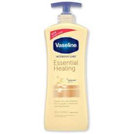 Vaseline Intensive Care Essential Healing Body Lotion, 20.3 oz, 4 Pump Bottles/Case, 07900