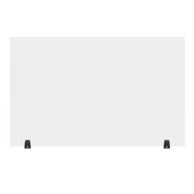 Luxor RECLAIM® 48" x 30" Acrylic Sneeze Guard Desk Divider, Freestanding, Clear