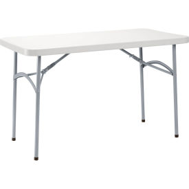Global Industrial Plastic Folding Table, 48" x 24", White