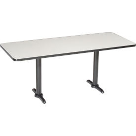 Bar Height Breakroom Table, Gray, 72"L x 30"W x 42"H