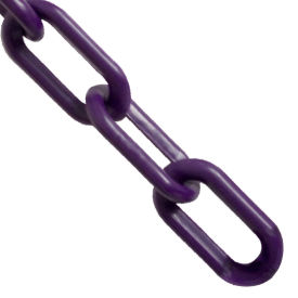 Mr. Chain Heavy Duty Plastic Barrier Chain, HDPE, 2"x100', 54mm, Purple