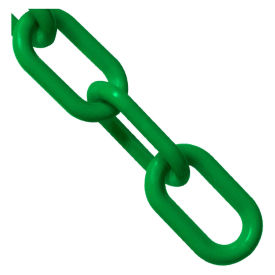 Mr. Chain Plastic Barrier Chain, HDPE, 2"x25', #8, 51mm, Green