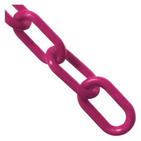 Mr. Chain Heavy Duty Plastic Barrier Chain, HDPE, 2"x25', 54mm, Pink