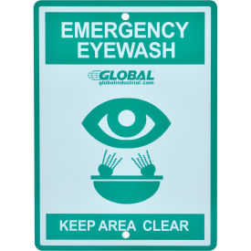 Global Industrial Emergency Eyewash Station Sign, Replacement