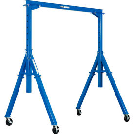 Global Industrial Adjustable Height Steel Gantry Crane, 9'10"W x 7'6"-12'H, 6000 Lb. Capacity