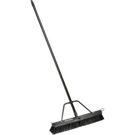 Global Industrial Rough Sweep 24" Push Broom W/ Plastic Block & Steel Handle - Pkg Qty 4