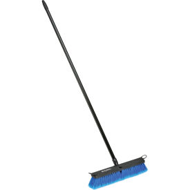 Global Industrial 18" Push Broom W/ Plastic Block & Steel Handle - Pkg Qty 4