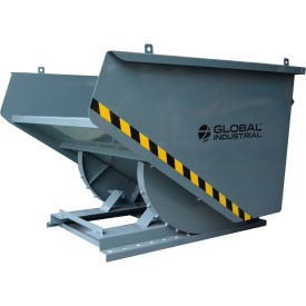 Global Industrial Medium Duty Self Dumping Forklift Hopper, 1-1/2 Cu. Yd., 4000 Lb. Cap., Gray