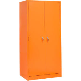 Global Industrial Emergency Preparedness Cabinet, 36"Wx24"Dx78"H, Orange, Assembled