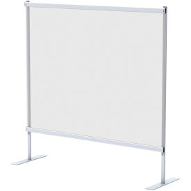 5'W x 5'H Floor Supported Portable Personal Safety Partition, Clear