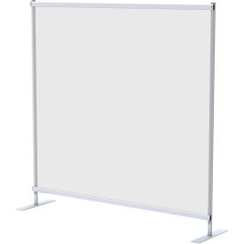 6'W x 6'H Floor Supported Portable Personal Safety Partition, Clear